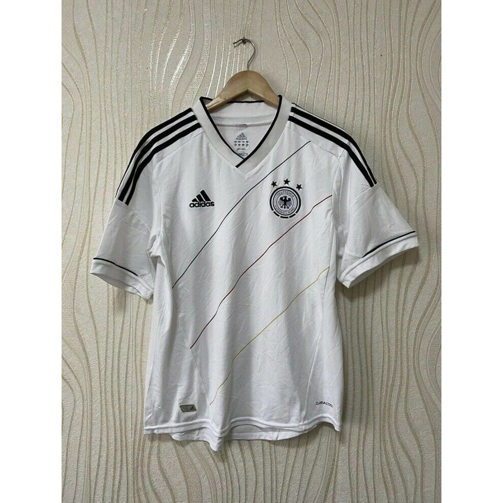 GERMANY White Adidas 2012 2013 Home Football Shirt/jersey. Size M.